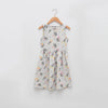 LCW Rainbow Cat Print Grey Sleeveless Frock 11746