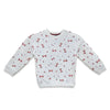 I&A All Over Glitter Bow White Sweatshirt 11762