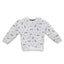 I&A All Over Glitter Bow White Sweatshirt 11762
