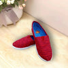 Superman All Over Print Red Fabric Sneakers Shoes 11768