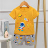 EGB Astronaut Print Shirt & Short Dark Yellow 2 Piece Set 11803