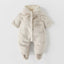 Z Full Furr Warm Grey Romper 11826