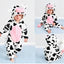 Cow Face Style Furr Warm White Romper 11910