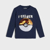 SY Pokemon Sequin Full Sleeves Navy Blue T-Shirt 11928