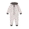 All Over Heart Print Warm Furr White Romper 11933