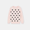 F&X Black Hearts Pink Sweater 11984
