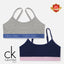 CK Print Belt Grey With Navy Brallete 2Pc Pack 11087