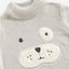ZR Applic Dog Face High Neck Grey Sweater 12011