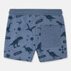 SFR All Over Dino Print Blue Terry Shorts 10970