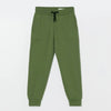 LFT Black Cord Dull Green Fleece Trouser 12076