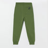 LFT Black Cord Dull Green Fleece Trouser 12076