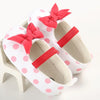 VLSN Front Bow Polka Dots White Pumps 12137