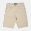 GH Round Pockets Beige Denim Shorts 11263