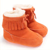 VLSN Cow Girl Style Rust Warm Fur Long Shoes 12130