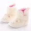 VLSN Mouse Face Full Fur Off White Long Booties 12143