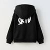 ZR Embroided SKTD Black Kangaroo Pockets Fleece Hoodie 12149