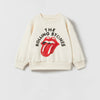ZR Rolling Stones Off White Terry Sweatshirt 12199