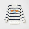 SFR Crazzy Ideas Embroided White With Blue Terry Sweatshirt 12208