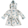 CRT All Over Alligators Print Terry Hooded Bathrobe 12210