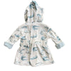CRT All Over Alligators Print Terry Hooded Bathrobe 12210
