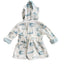 CRT All Over Alligators Print Terry Hooded Bathrobe 12210