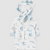 CRT All Over Alligators Print Terry Hooded Bathrobe 12210