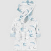 CRT All Over Alligators Print Terry Hooded Bathrobe 12210