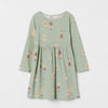 HM Dancing Mice Mist Green Full Sleeves Frock 12255