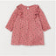 HM All Over Little Hearts Print Pink Full Sleeves Frock 12256