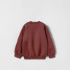 ZR Dog Print Mulberry Fleece Sweatshirt 12272