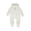 ORCH Bunny Face Applic White Quilted Romper 12303