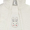 ORCH Bunny Face Applic White Quilted Romper 12303
