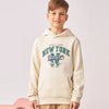 MX New York Print Off White Hoodie 12340