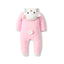 MKS Light Pink Kitty Style Quilted Fur Romper With Cap 12359