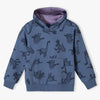 5.10.15 All Over Dino Graph Cadet Blue Terry Hoodie 13897