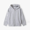 LS Optimist Sleeves Print Grey Terry Zipper Hoodie 12372
