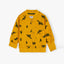 5.10.15 Jungle Animals Print Dark Yellow Terry Mock Neck Zipper 12387