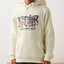 MX Kyoto Street Night Print Cream Fleece Hoodie 12418