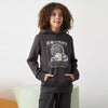 MX Play It Loud Print Kangroo Pocket Charcoal Grey Fleece Hoodie 12419