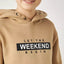 MX Let The Weekend Beign Biscuit Brown Kangroo Pocket Hoodie 12425