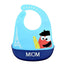 JYR Mom Print Sky Blue With Navy Silicon Pocket Bib 12448