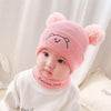 KBB Bear Ears Style Pink Warm Cap With Neck & Face Cover 12474