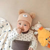 KBB Bear Aplic & Print Warm Brown Cap 12481