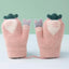 WM Inside Warm Sherpa Carrot Style Tea Pink Gloves 12500