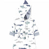 CRT All Over Shark Print Terry Hooded Bathrobe 12511