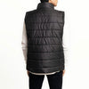 ZR Zip Pocket Black Sleeveless Puffer Jacket 12530