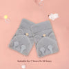 CN Hidden Cat Face Covered Grey Rabbit Fur Warm Gloves 12541