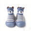CN Cadet Blue With White Stripes Silicon Bottom Socks Shoes 12562