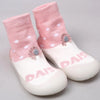 CN Daisy Flower Pink & White Silicon Bottom Socks Shoes 12565