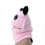 CN Panda Embroided Face Cover Warm Sherpa Pink Cap 12612